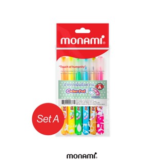 Monami ปากกาเน้นข้อความ รุ่น Colorful Day ชุด 6 สี