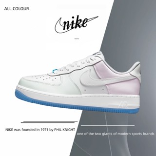 【พร้อมส่งของแท้💯/ รุ่นนี่ใส่ตรงไซส】NIKE AIR FORCE ONE AE White Blue การเปลี่ยนสี การเหนี่ยวนำความร้อน