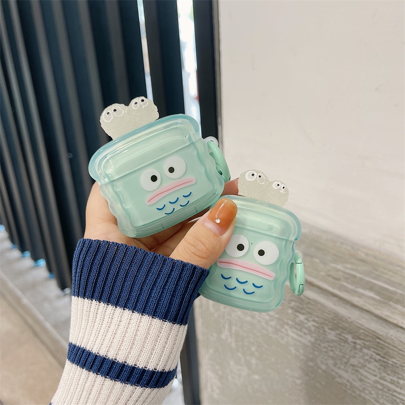 เคสหูฟังบลูทูธไร้สาย ซิลิโคน กันกระแทก ลายมอนสเตอร์ สีเขียว สําหรับ AirPods 3 2 Pro2 airpods4 2024 airpods1 airpods2 airpods3 airpods PRO PRO2 2023 2022