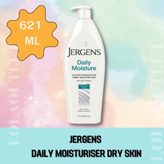 โลชั่นทาผิว Jergens Daily Moisture Hydrates  Smoothes Dry Skin 621ml. เจอร์เกนส์ เจอเก้น ทาผิว โลชั่นผิวแห้ง ผิวแตก