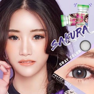 คอนแทคเลนส์ รุ่น Sakura ยี่ห้อ Pretty doll ตาโต สีเทา มีค่าสายตา