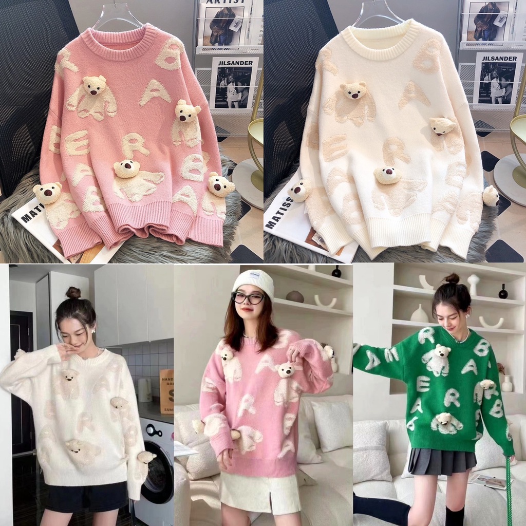 Beiiew เสื้อสวมลายหมีมาอีกแล้วอะแกร คือมีความเก๋ไปอีกกก แถมปักน้องหมีตัวเล็กๆน่ารักๆคือแบบ So Cute สุดๆ ไปฟาดเลยยย !! 💖🌦