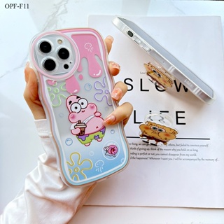 OPPO F11 F9 F7 F5 F1S Youth Pro เคสออปโป้ สำหรับ Cartoon SpongeBob SquarePants Wave Bracket เคส เคสโทรศัพท์ เคสมือถือ Full Back Cover Soft Case Protective Shockproof Casing