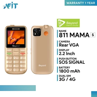มือถือปุ่มกด Beyond 811mama-s 3G/4G แบตเตอรี่ 1800 mAh ปุ่มตัวเลขใหญ่ รองรับสังคมผู้สูงวัย