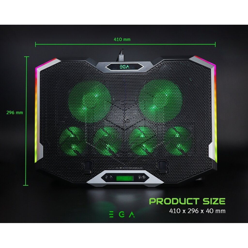 พัดลมระบายความร้อนโน๊ตบุ๊ค EGA TYPE CP1 Gaming Cooler Pad - รับประกัน 2 ปี #5