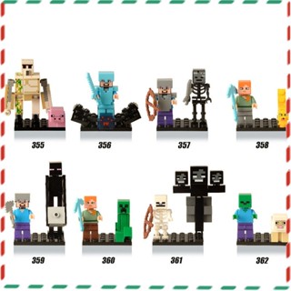 ของเล่นบล็อกตัวต่อ รูป Minecraft Bricks และ Minifigure สําหรับเด็ก