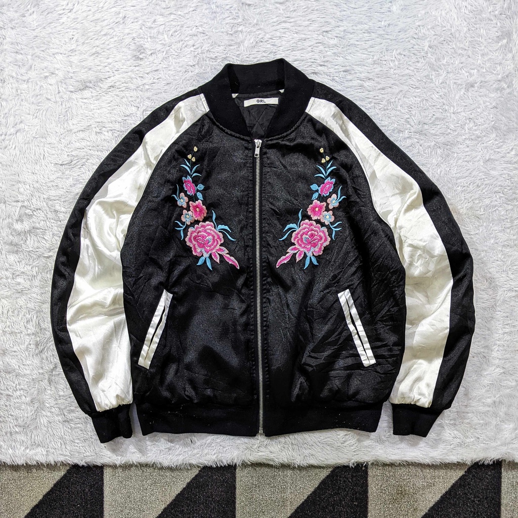 336 - Original Used GRL Casual Bomber มือสองผู้หญิง& 39;s Sukajan Jacket