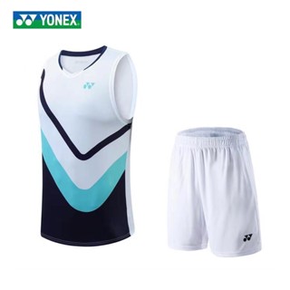 Yonex เสื้อแบดมินตัน แขนกุด ระบายอากาศ แห้งเร็ว สําหรับผู้หญิง และผู้ชาย 3697