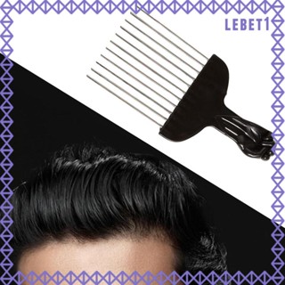 [Lebet] Prong Combs afro Combs Fist Hair Comb Durable Practical Hairdressing Styling Tool Detangle Braid Metal Hair Pick for Home Men