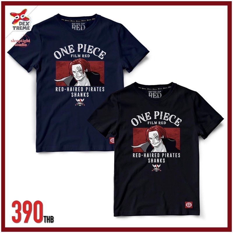 เสื้อยืดวันพีซ (เสื้อลิขสิทธิ์แท้ จาก Dextreme - ONE PIECE) เสื้อวันพีซ One Piece T-shirt Shanks แชง