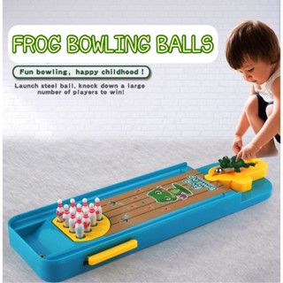 🎳🐸 พร้อมส่ง 🐸🎳 Frog Bowling Balls เกมกระดานโบว์ลิ่งกบ ของเล่นมินิเกมสำหรับยิงบนโต๊ะ