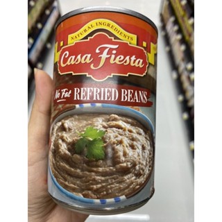 Low Fat Refried Beans ( Casa Fiesta Brand ) 454 G. ถั่วบด ปรุงรส ( ตรา คาซ่า เฟสต้า )