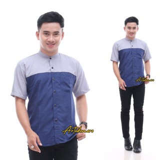 Artodomoro Koko เสื้อแขนสั้น สีเทากรมท่า สําหรับชาวมุสลิม