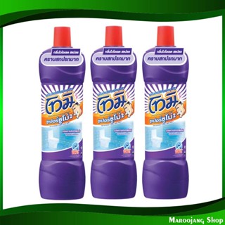 น้ำยาล้างห้องน้ำ สีม่วงกลิ่นไวโอเล็ตสแปลช bathroom cleaner Violet Scented Violet Splash 850 มล. (แพ็ค3ขวด) โทมิ Tomi น้ำ