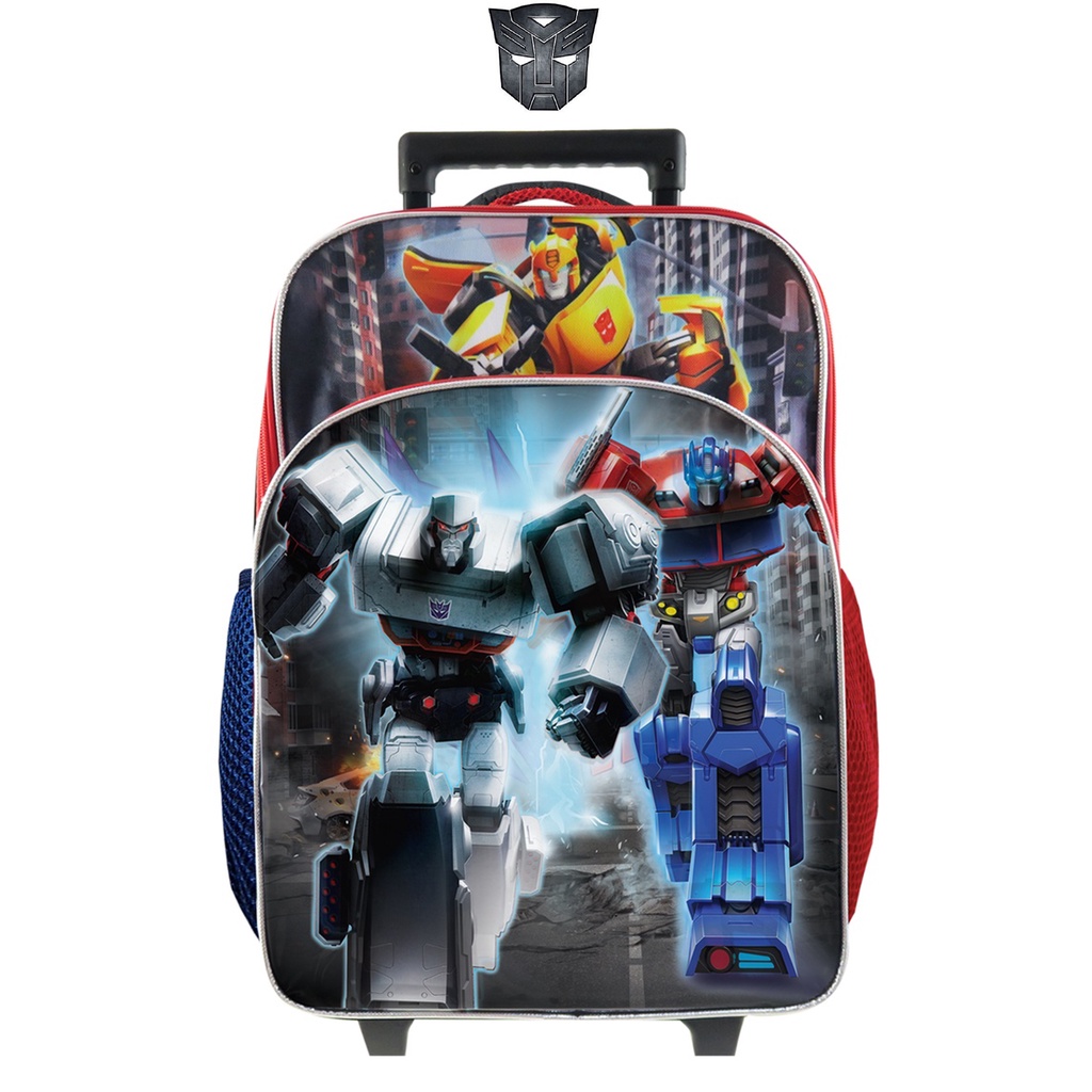 ใหม่! Transformers Optimus Prime & Bumblebee & Megatron Primary School Trolley Bag / Beg Trooli Seko
