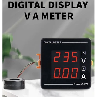 V+A ดิจิตอลมิเตอร์ 1เฟส 220V 3เฟส 380Vดิจิตอล มิเตอร์ มัลติฟังก์ชั่น อัจฉริยะ จอแสดงผล แรงดันV แอมป์A มิเตอร์