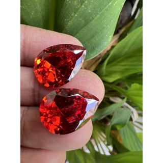 Cz orange Cubiz zirconiz 2 pieces American  Diamond