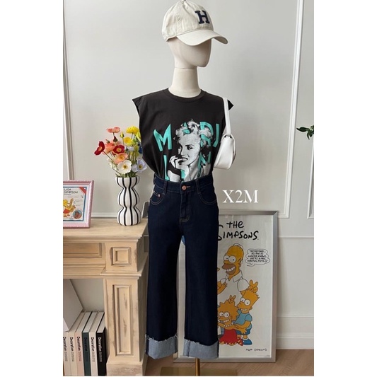 เสื้อผ้าฟอก แขนกุดมาริลีน มอนโรล จากร้าน X2 Market Closet