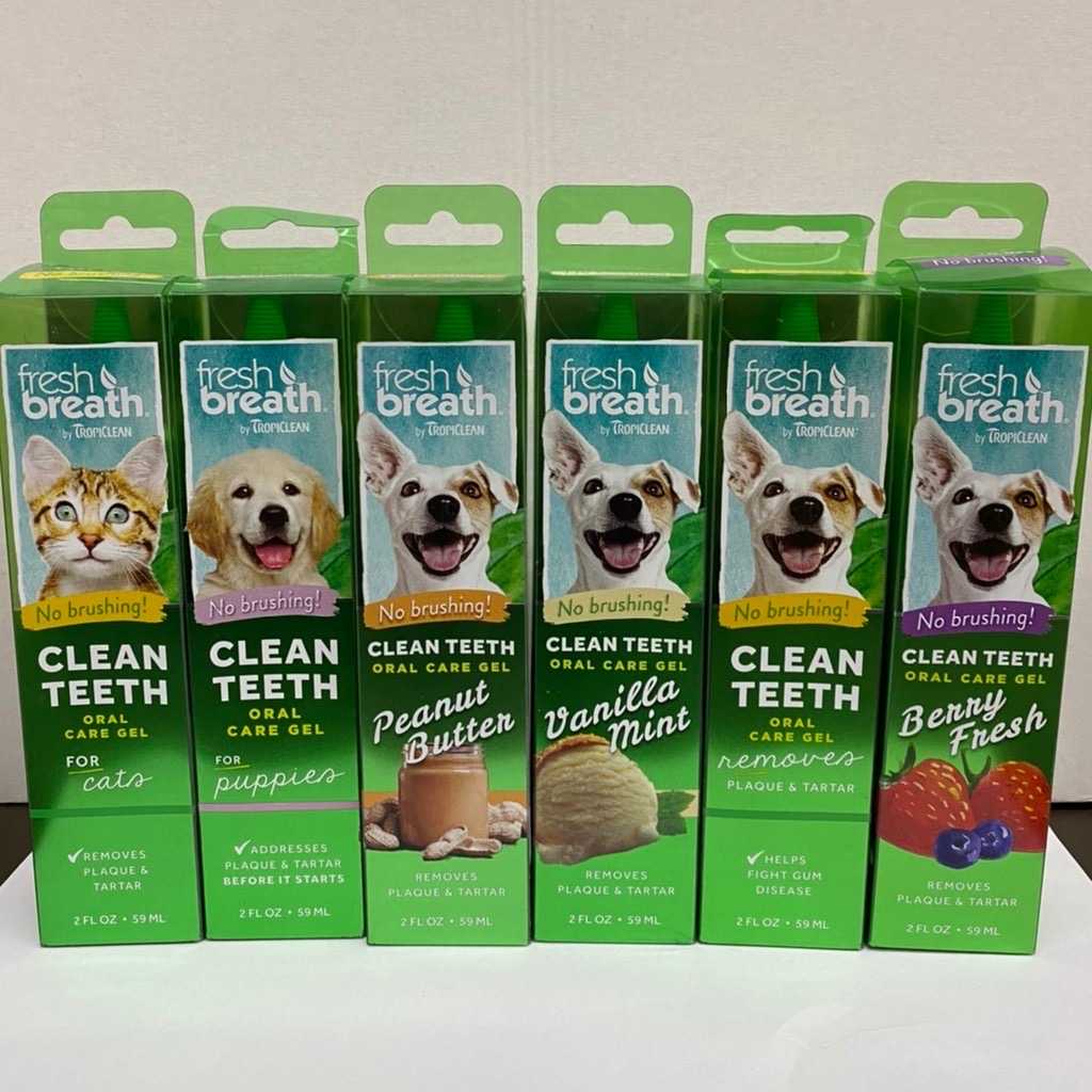 Tropiclean Fresh Breath Clean Teeeth Gel ขนาด 59 ml. ผลิตภัณฑ์เพื่อการดูแลสุขภาพช่องปาก และฟันสำหรับสุนัข