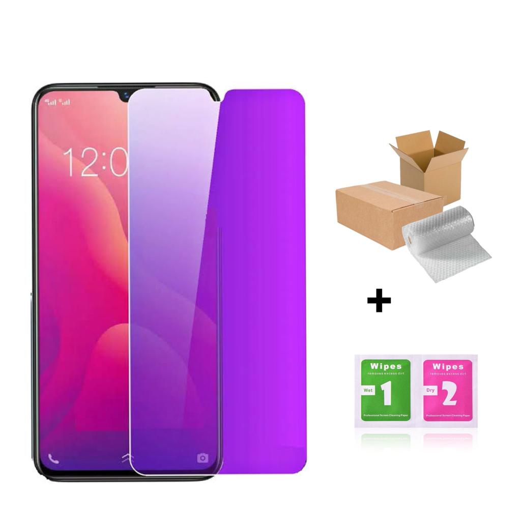 [รับประกันการคล้ายกันใหม่]กระจกนิรภัยสีฟ้าใสป้องกันรังสีไม่มีรายการสําหรับ INFINIX NOTE50/Smart9/NOT