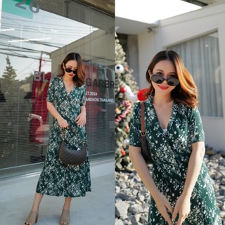 MASS Plus Collection : Dress - Sacara Green👋ปัดซ้ายที่รูปเพื่อดูขนาดสินค้า