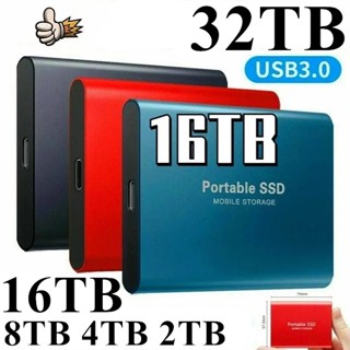 ฮาร์ดไดรฟ์โซลิดสเตท HDD SSD T5 32TB 16tb ขนาดพกพา สําหรับเดสก์ท็อป