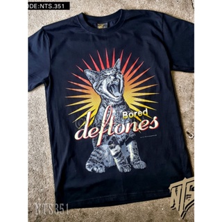 Deftones Bored Cat ROCK เสื้อยืด เสื้อวง เสื้อดำ สกรีนลาย ผ้าหนา ไม่หดไม่ย้วย  T SHIRT S M L XL XXLเสื้อยืด_24