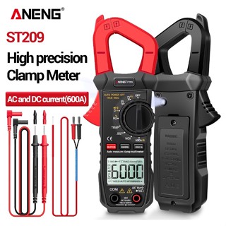 Aneng St209 สีแดง พร้อมส่งจากไทย มัลติมิเตอร์ Clamp Meter วัดกระแสไฟ DC ได้  Dc / Ac Current  6000 Counts