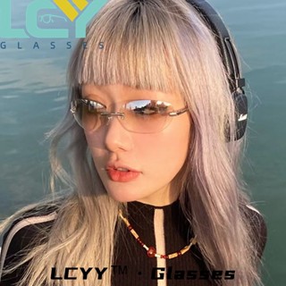 Lcyy2023 ใหม่ แว่นตากันแดดแฟชั่น ทรงวงรี สไตล์ยุโรป และอเมริกา ไร้กรอบ 81076