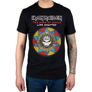 [COD] {พร้อมส่ง เสื้อยืดลําลอง แขนสั้น พิมพ์ลาย Iron Maiden Book Of Souls Live Chapter The Trooper Aces สําหรับผู้ช