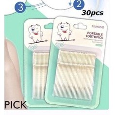 portable toothpick ไม้แคะซอกฟันพร้อมไหมขัดฟัน