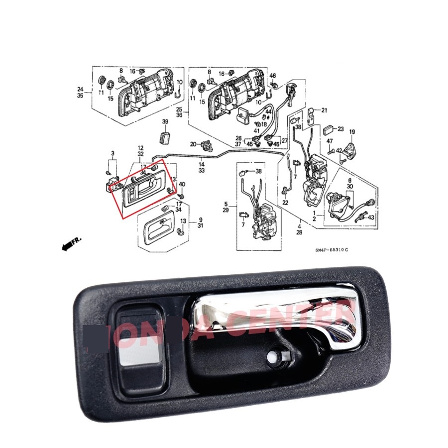 Aveiro shop - มือจับประตูด้านในซ้าย ดึงมือจับ accord maestro มือจับด้านในซ้าย มือจับดึง accord maest