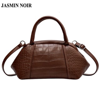 Jasmin NOIR กระเป๋าถือ กระเป๋าสะพายข้าง ลายหนังจระเข้ เรียบง่าย สําหรับผู้หญิง