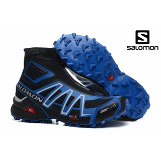 【พร้อมส่ง】salomon Speedcross 12 รองเท้าบูท กันหิมะ สีดํา ฟ้า สําหรับเดินป่า 40-46