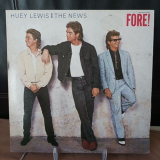 แผ่นเสียง วง Huey Lewis &amp; The News อัลบั้ม FORE! แผ่นญี่ปุ่น มือสอง สภาพแผ่น VG++/ปก VG++ มีเพลงฮิต The Power Of Love