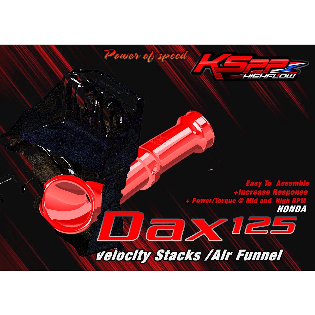 Dax125 ปากแตร / Velocity stack -ปากแตรDax125 -Intake air pipe Dax125 -Velocity stack Dax125 - AirFunnelDax125[HONDA]