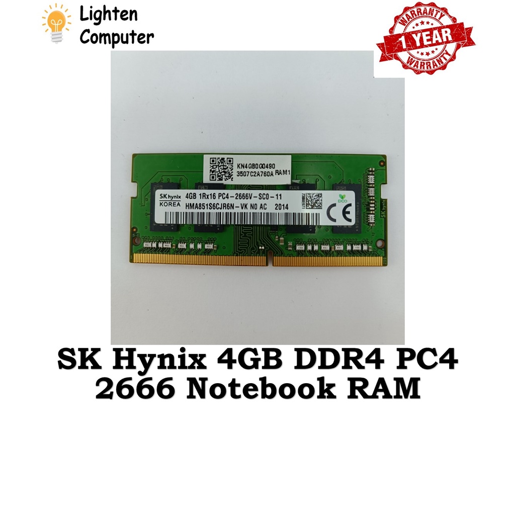 USED SK HYNIX DDR4 2666Mhz 4GB / 8GB / 16GB | พีซี4 2666 | แรมแล็ปท็อป | SODIMM RAM