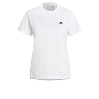 adidas เทรนนิง เสื้อยืด AEROREADY Designed 2 Move 3-Stripes Sport ผู้หญิง สีขาว GL3812