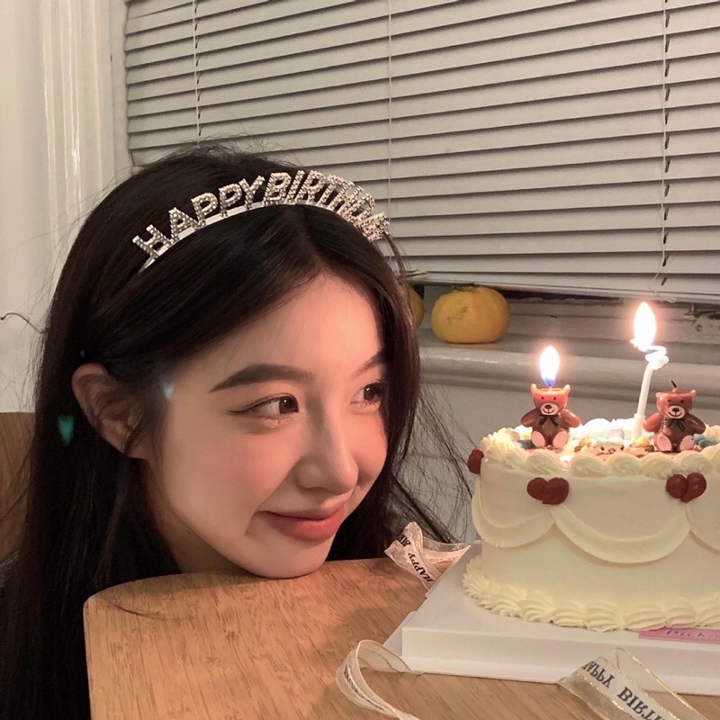 [พร้อมส่ง] ที่คาดผม HappyBirthday เกรดA ที่คาดผมวันเกิด ที่คาดผมน่ารัก