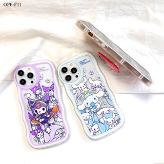 【ฟรี ที่วางโทรศัพท์】OPPO F11 F9 F7 F5 F1S Youth Pro เคสออปโป้ สำหรับ Soft TPU Clear Case การ์ตูน Melody Kuromi เคส เคสโทรศัพท์ เคสมือถือ เคสนิ่ม Big Wave Shockproof Cover