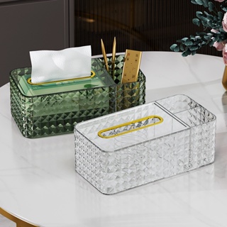Diamond Tissue Box Living Room Light Luxury Home Tea Table Nordic Creative Napkin Drawing Box Hotel Remote Control Stora