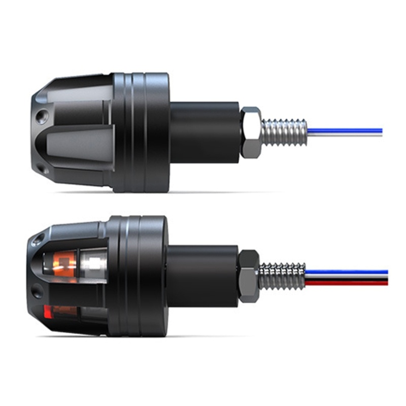 CH * สัญญาณไฟเลี้ยว Handle Bar End Grip Plug โคมไฟไฟกระพริบสําหรับรถจักรยานยนต์ Dirt Bike
