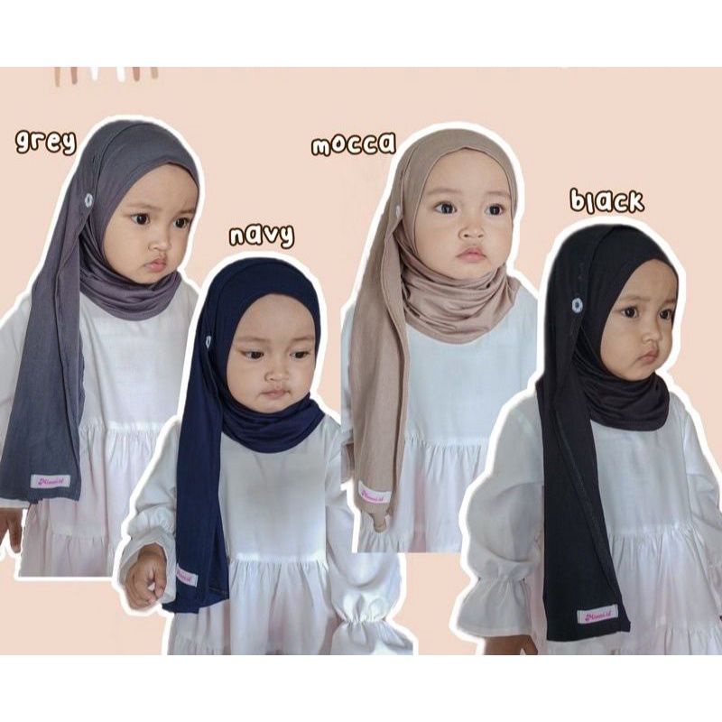 เด็กทันที Pashmina ปุ่ม Pashmina Diandra เด็กอายุ 2-7 ปีหนา Jersey วัสดุ Cool สําหรับสวมใส่ทุกวันอินเทรนด์และ Viral