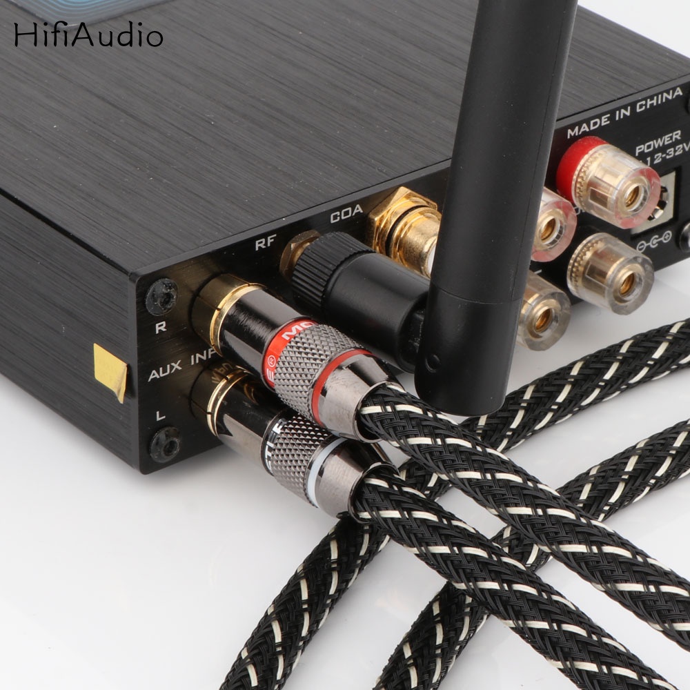 คู่ Carare L-4E6S OFC ทองแดงสาย RCA High-Performance Premium Hi-Fi Audio 2RCA ถึง 2RCA เชื่อมต่อกันสาย