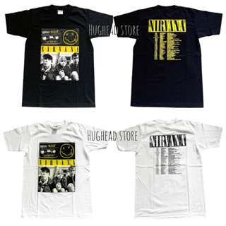 [ปรับแต่งได้]เสื้อยืดสีดำอินเทรนด์NR144 เสื้อยืดวงร็อค NIRVANA เนวานา เสื้อวง เสื้อยืดเนวานา เสื้อวินเทจS M L   XL _22