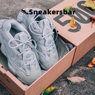 ❤Adids Yeezy 500 Salt เกลือทะเล เกลือพ่นสีฟ้า พ่อรองเท้า หนังนิ่ม รองเท้าวิ่ง รองเท้ากีฬาลำลอง ย้อนยุค