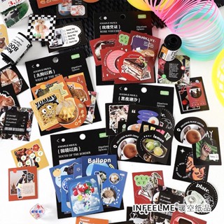 💥พร้อมส่ง💥(065)สติกเกอร์ทรงสี่เหลี่ยมรูปเรื่องราวประจำวัน