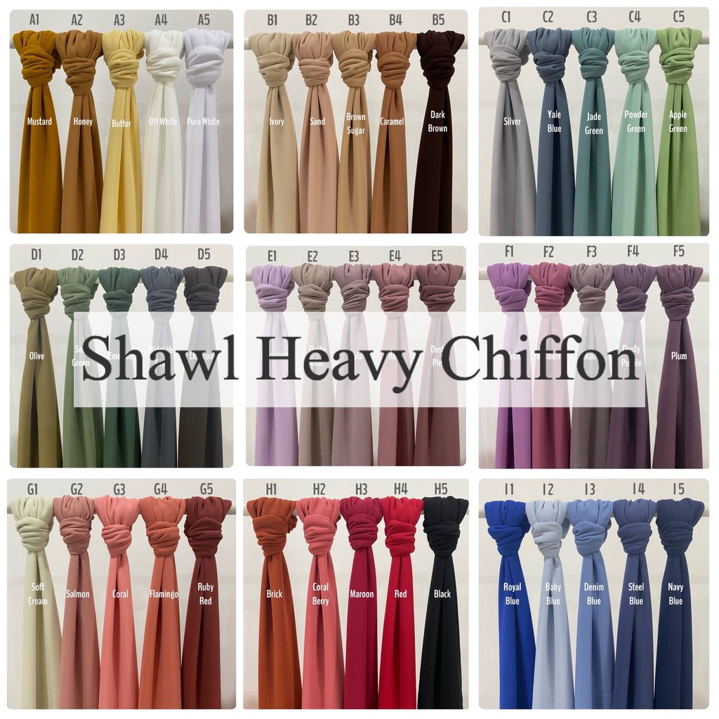 SHAWL CHIFON SHAWL KEKNIS SHAWL HEAVY CHIFON