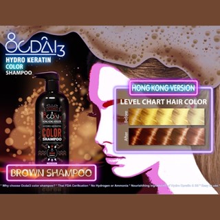 Ocdai3 Brown shamoo (แชมพูเปลี่ยนสีผม และ รักษาสีผม เหมาะสำหรับเพิ่มสีสันให้เส้นผม) ขนาด 250 ml
