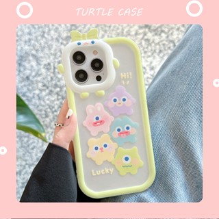 [พร้อมส่ง] เคสป้องกันโทรศัพท์มือถือ ลายการ์ตูนมอนสเตอร์ สําหรับ Apple iPhone 14 13 12 11 PROMAX XS XR XSMAX SE2020 6 7 8PLUS MINI